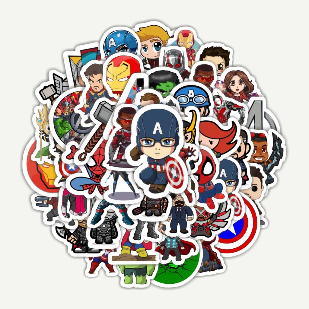 

Sticker Pack Stiker Kartun Marvel Avenger | Sticker TUMBLR | Stiker LAPTOP KOPER HELM