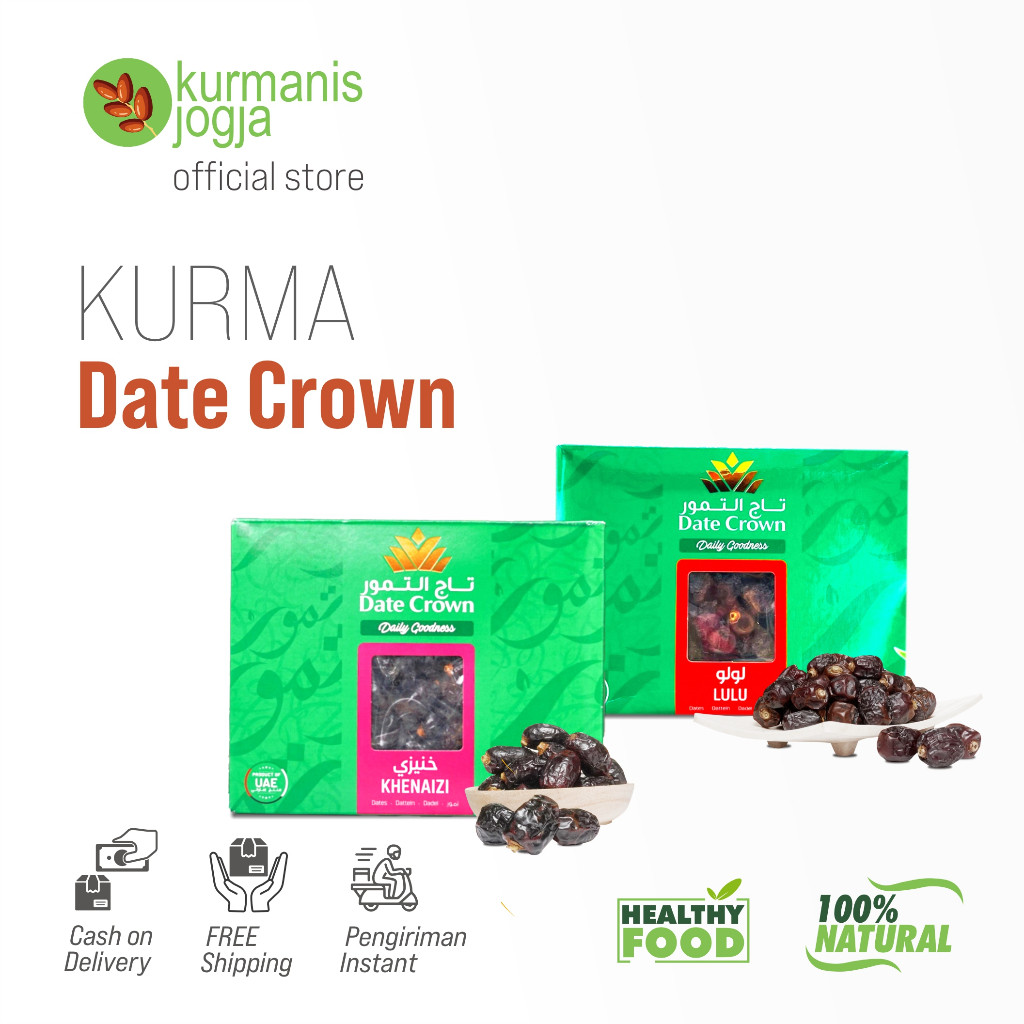 

Kurma Date Crown Khenaizi dan Lulu Kemasan Box Premium Original UAE Berkualitas