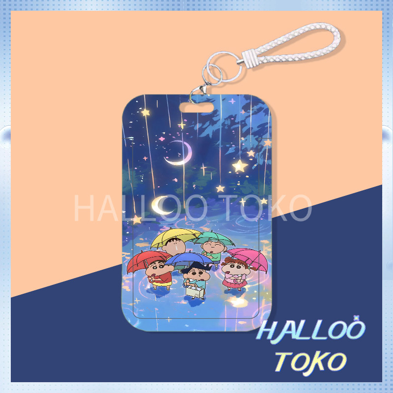 

ID CARD HOLDER MOTIF KAWAII TEMPAT KARTU PHOTOCARD PHOTO CARD Pelindung + Tali,Shin-chan Imajinasi Bintang Laut