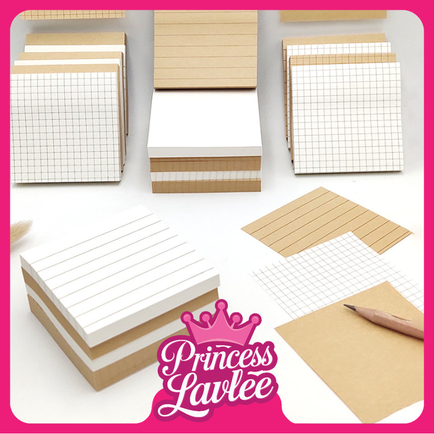 

PL S6291 Memopad Sticky Notes Vintage Memo Tempel Mini Simple Sticker Notes Catatan Mini