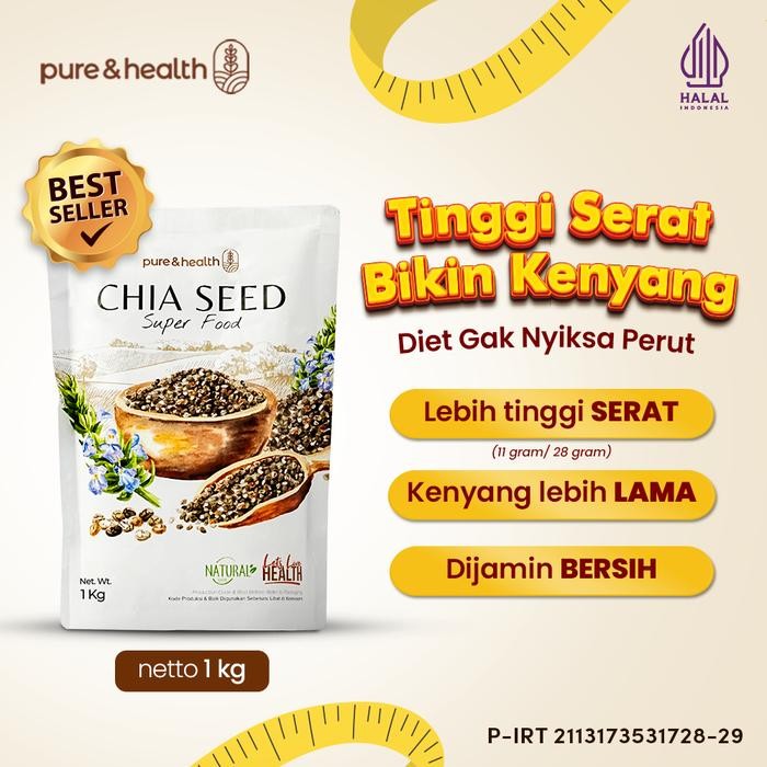 

Biji Chia Seed 1 Kg Organik Black Chiaseed Original Natural Super Food
