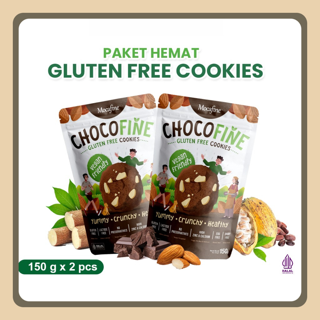 

MOCAFINE Cookies Chocofine - Gluten Free - Egg Free - Dairy Free - 2 Pcs - 150 Gr