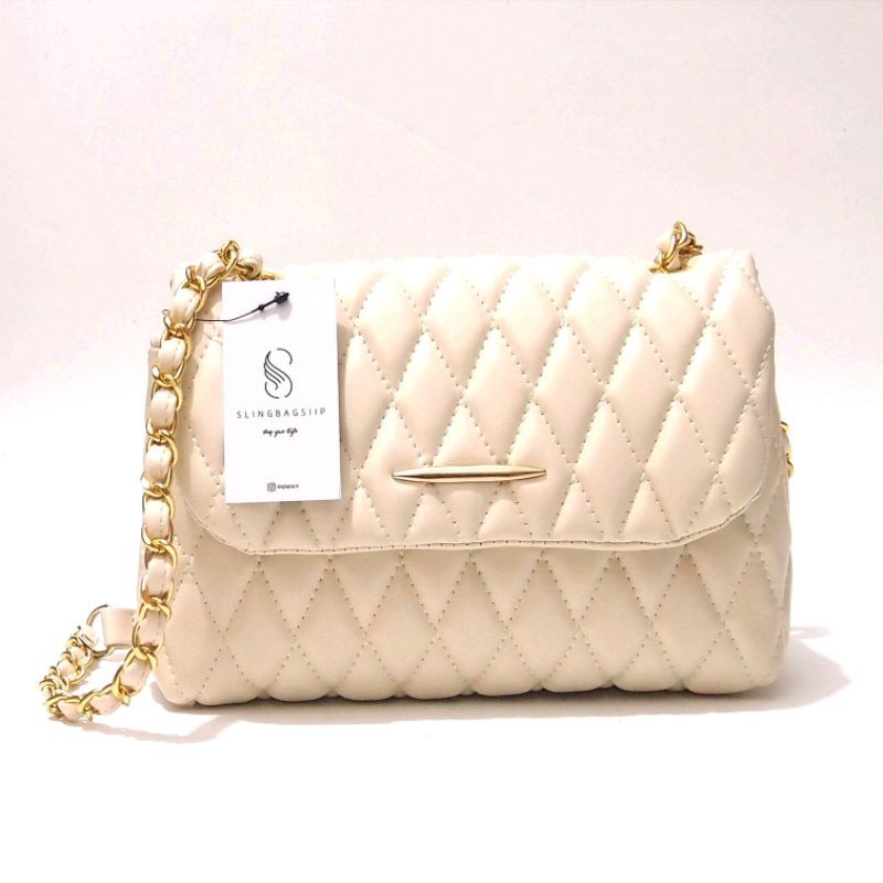 Tas Selempang & Bahu Wanita PREMIUM KAYLA BAG - Shoulder Bag Wanita Model Tas Bahu Tali Rantai