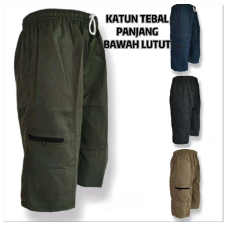 Celana Kolor Pria Jumbo 7/8 Celana kolor katun Jumbo /celana di bawah lutut