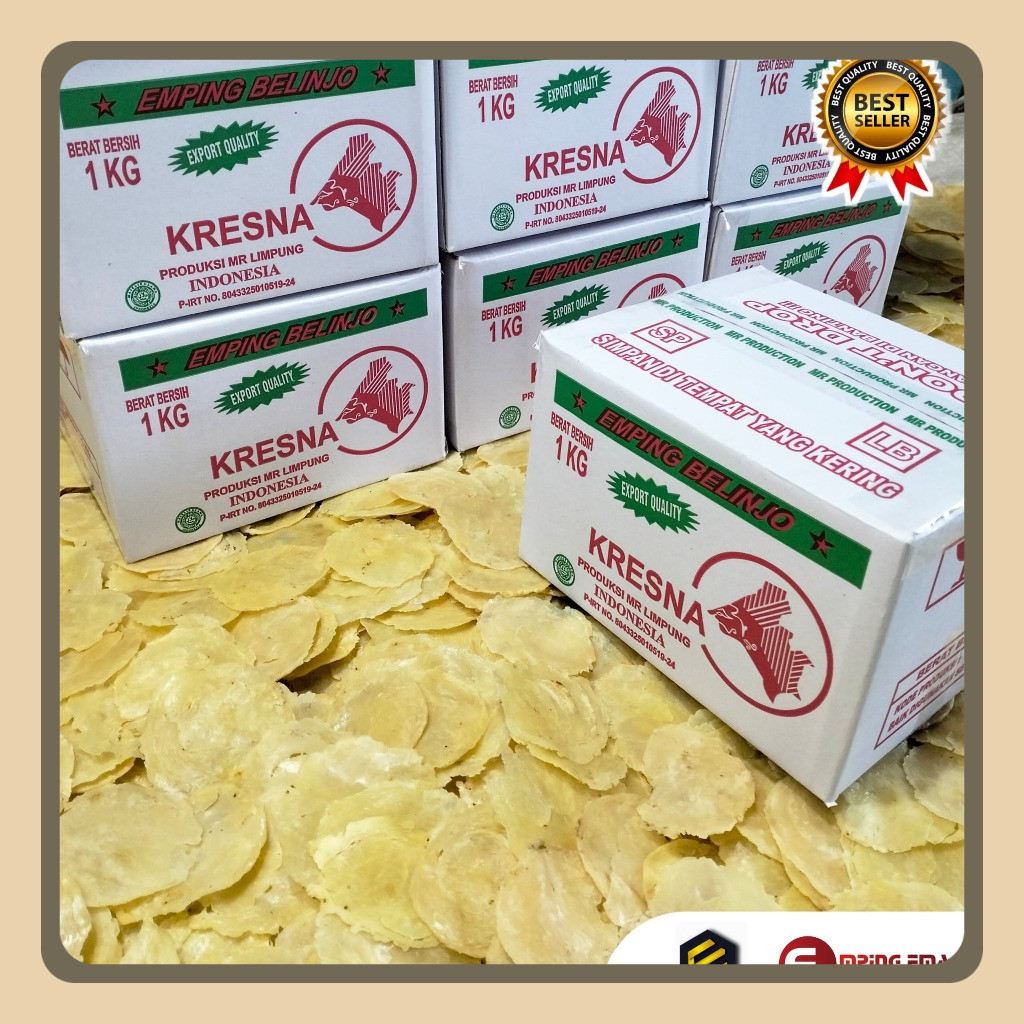 

Emping Melinjo 1 Kg Super Kering Kemasan Kardus Asli Limpung || Emping Best Seller