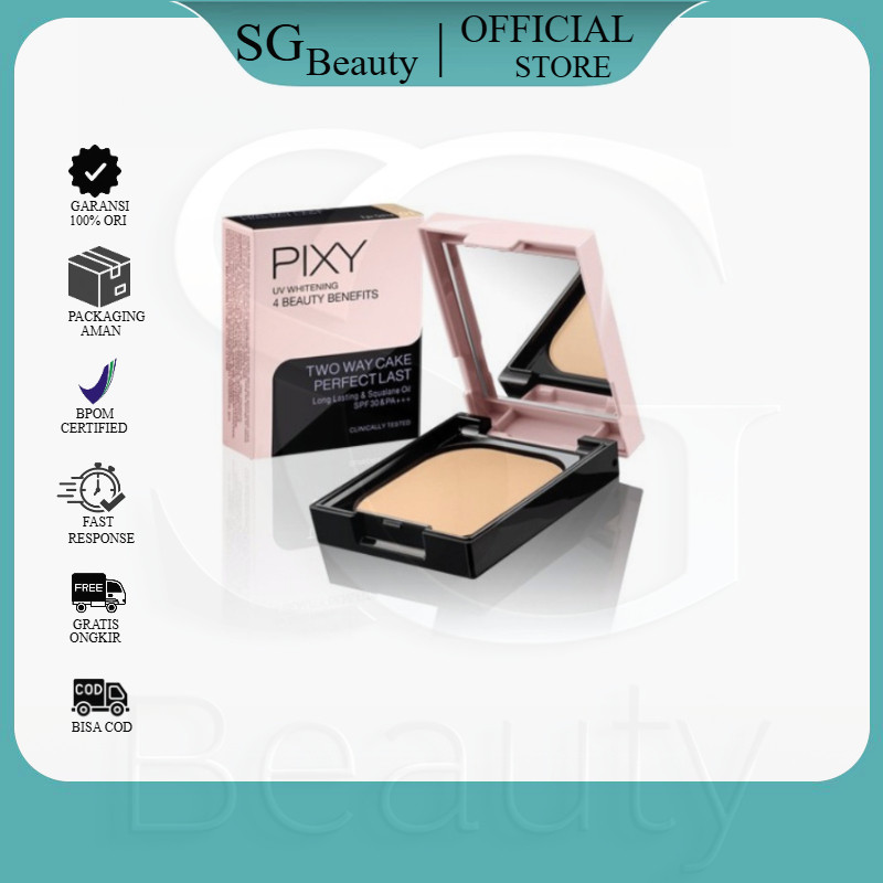 PIXY UV Whitening Two Way Cake Perfect Last - Bedak Padat PIXY