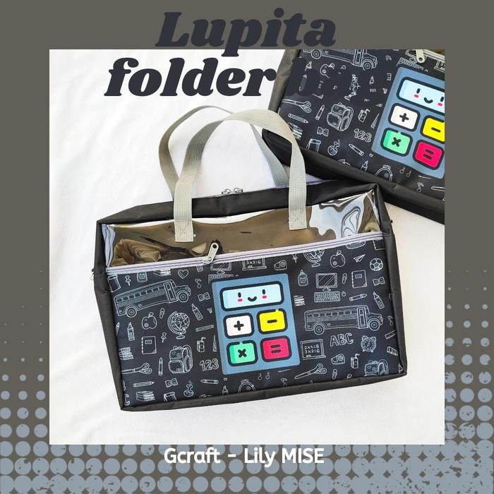 

lupita folder bag - tas folder - tas map - tas les - map folder - black calculato