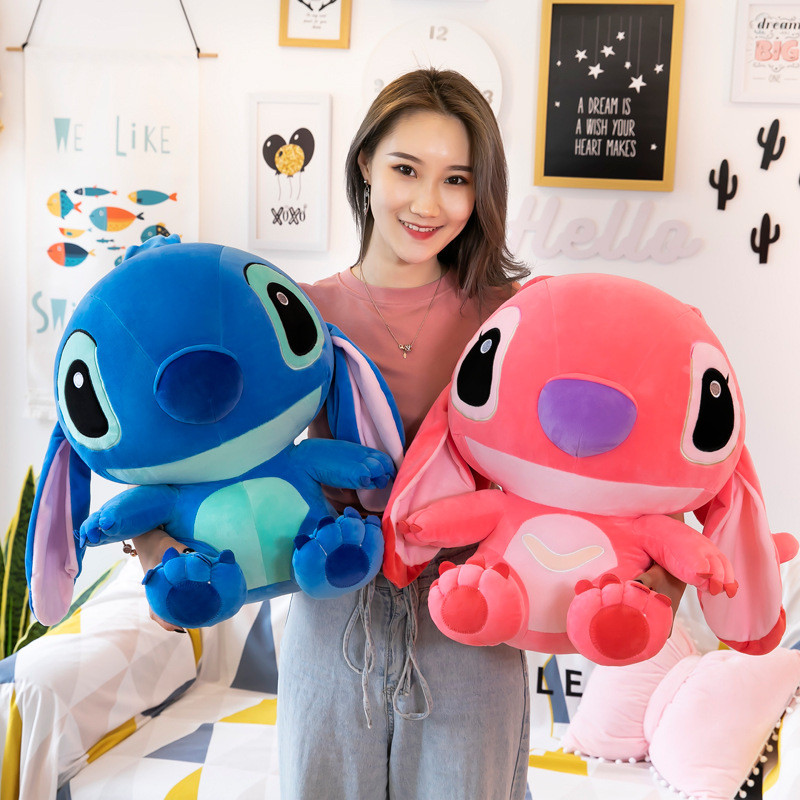 

25-55cm Anime Figure Stitch Plush Toy Children's Toys Kawaii Cute Pink Blue Soft Filling Plush Doll Action Figure Model Pendant