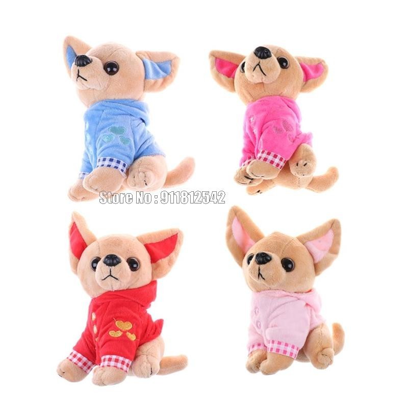 

17cm Cute Chihuahua Dog Plush Stuffed Dog Doll Kids Present Kids Gift Toy
