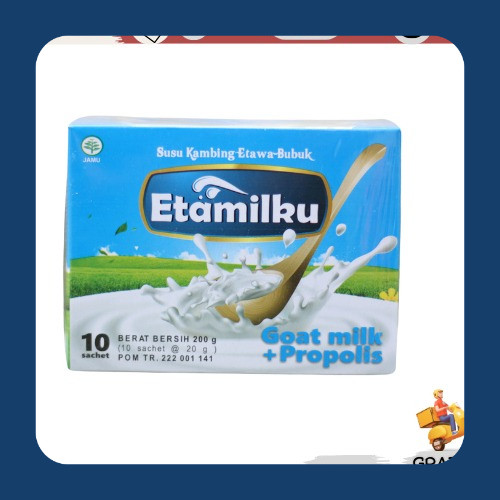 

Susu Kambing Etawa Bubuk plus Propolis Etamilku Isi 10 Sachet Original