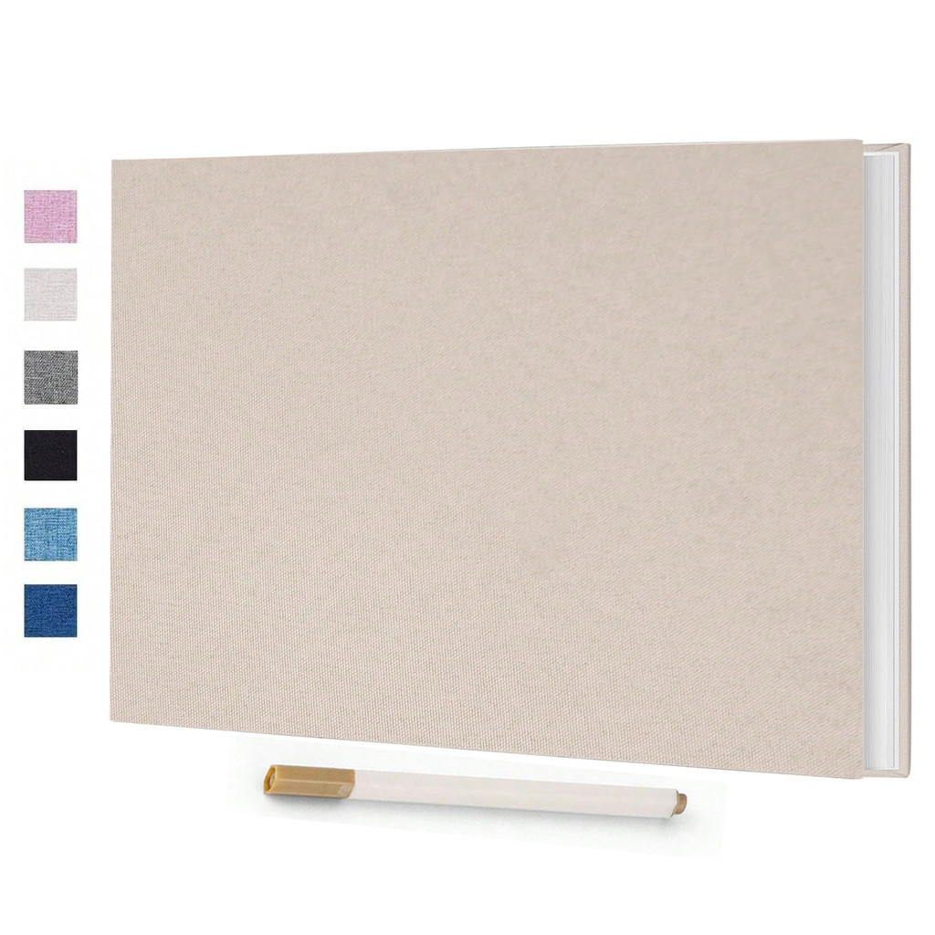 

Self adhesive 3x5 4x6 5x7 6x8 magnetic scrapbook album DIY40 page linen cover with metal pen and DIY accessories DIY album