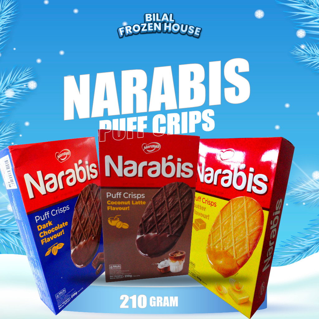 

Naraya - Narabis Puff Crisps 210g (Butter - Dark Chocolate - Coconut Latte) Flavour