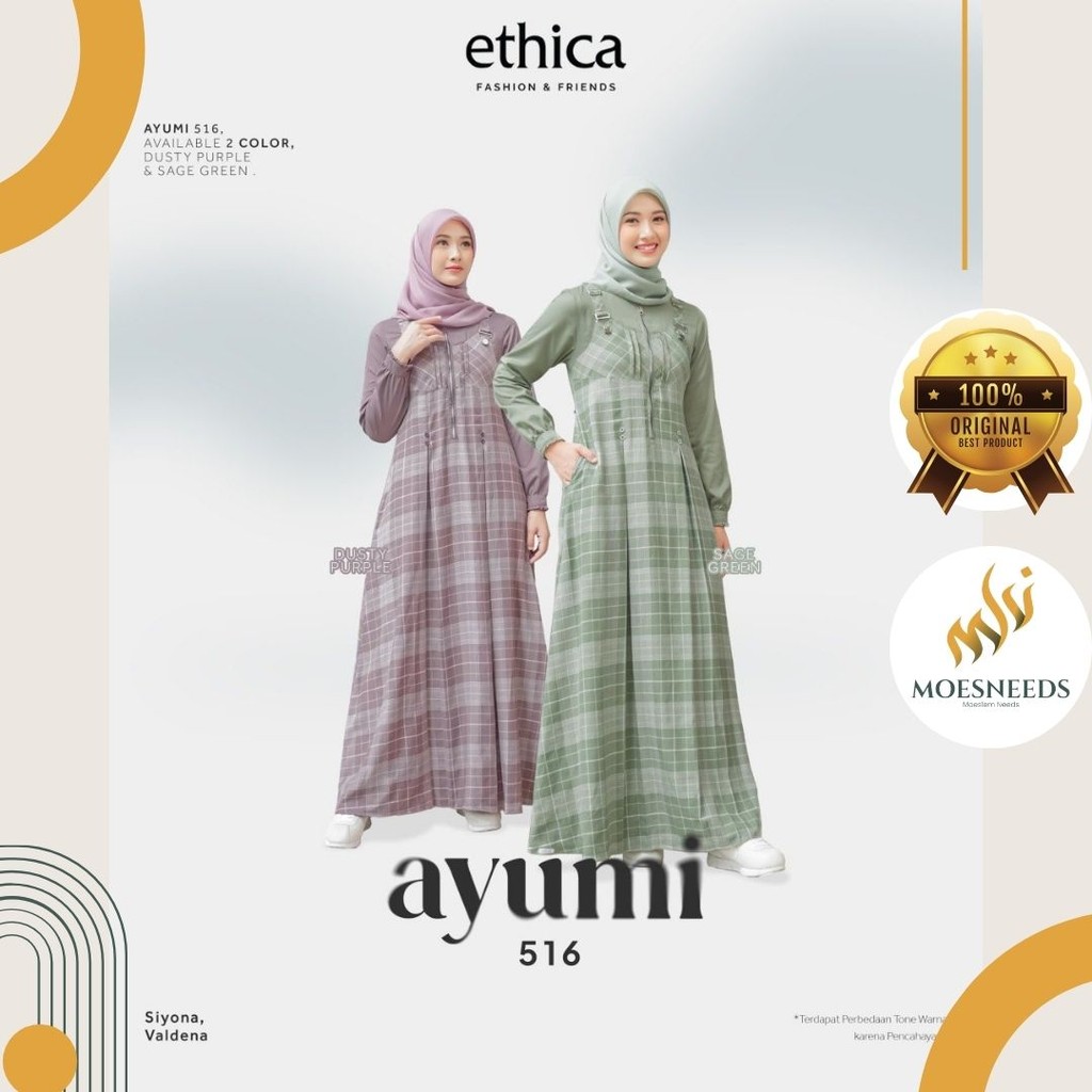 ETHICA Gamis Daily Wanita Trendi Kekinian Ayumi 516