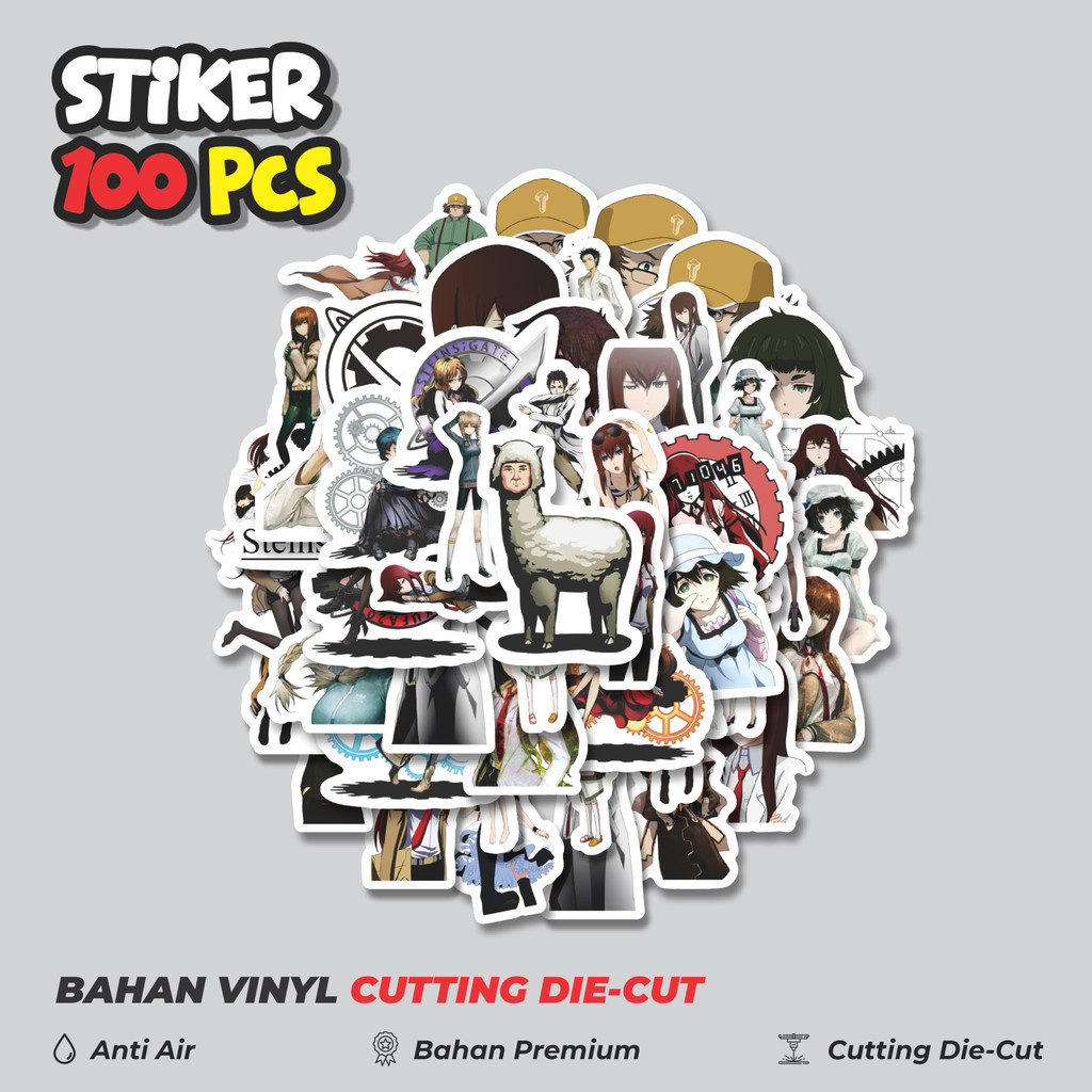 

Terbaru! 50 pcs Sticker Anime Steins Gate Dekorasi Lucu Kreatif untuk Notebook, Skateboard, HP