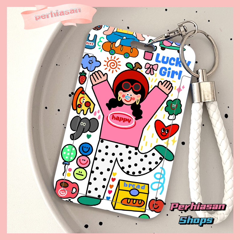 

【Diskon Lebaran】ID CARD HOLDER MOTIF KAWAII TEMPAT KARTU PHOTOCARD PHOTO CARD Dilengkapi Dengan Tali Tangan Berkualitas Tinggi Mendukung Diskon Untuk Pembelian Grosir,Ceria Gadis Lucu Doodle