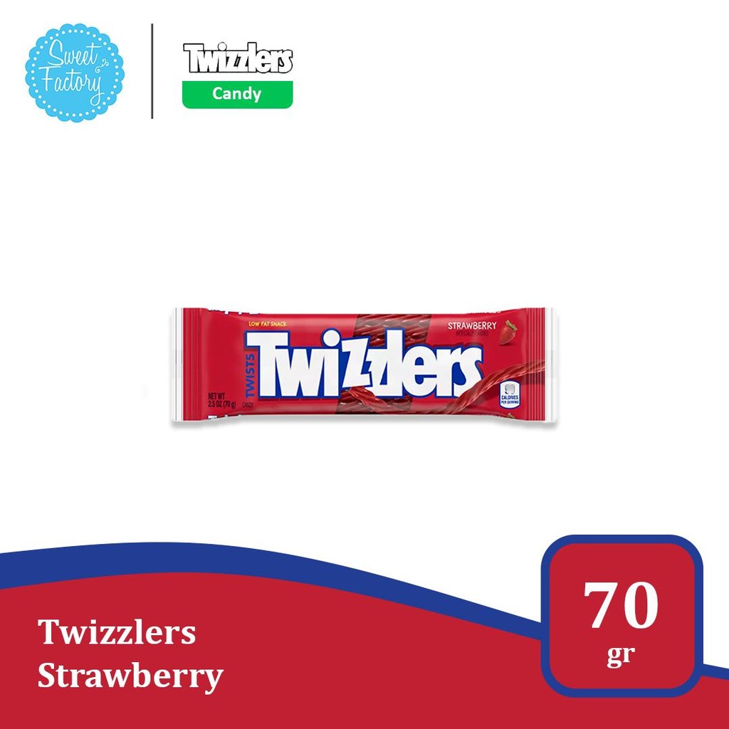 

Twizzlers Strawberry 70gr - Permen Kenyal Rasa Stroberi