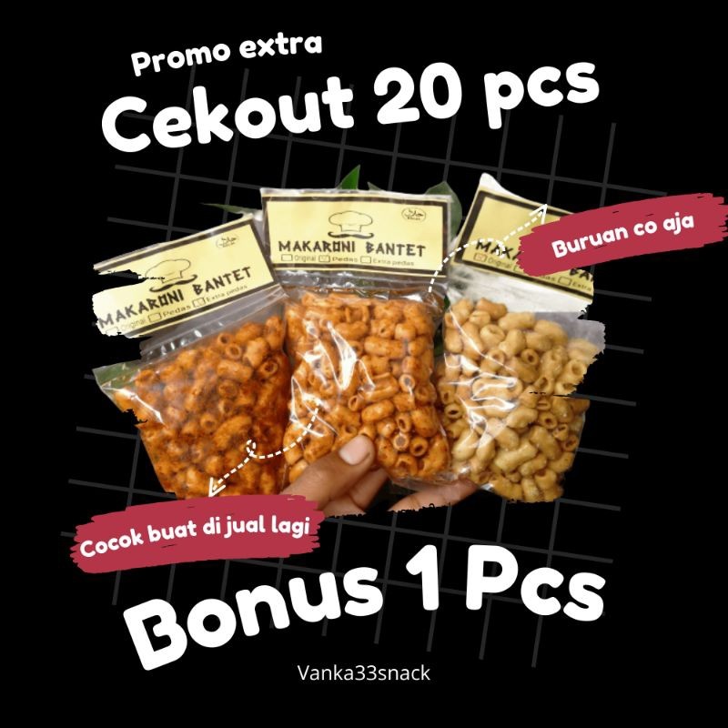 

Makanan Ringan SNACK Makroni Makaroni Bantet Bantat Pedas 50 70 Gram TASIKMALAYA