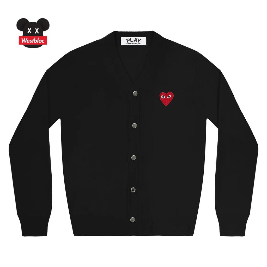 Comme Des Garcons Play x Men Wool Cardigan - Thom Browne Alden Viberg
