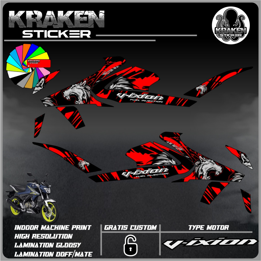 Striping Sticker Vixion R Stiker Vixion R New Sticker Lis List Variasi Yamaha Vixion R