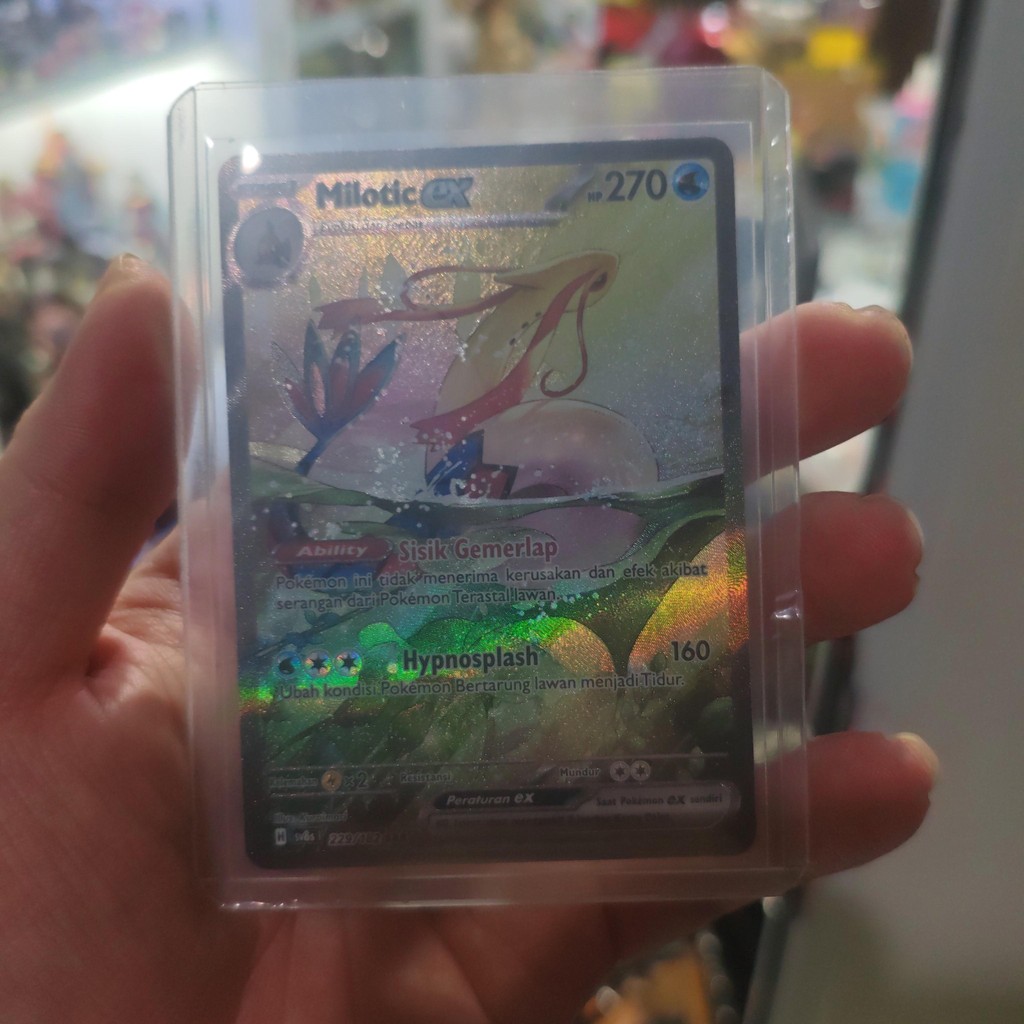 Kartu Pokemon TCG sv8s Milotic ex SAR 229/182 Kilat Mengkilap, Kilat Rasi Trading Card Game Indonesi
