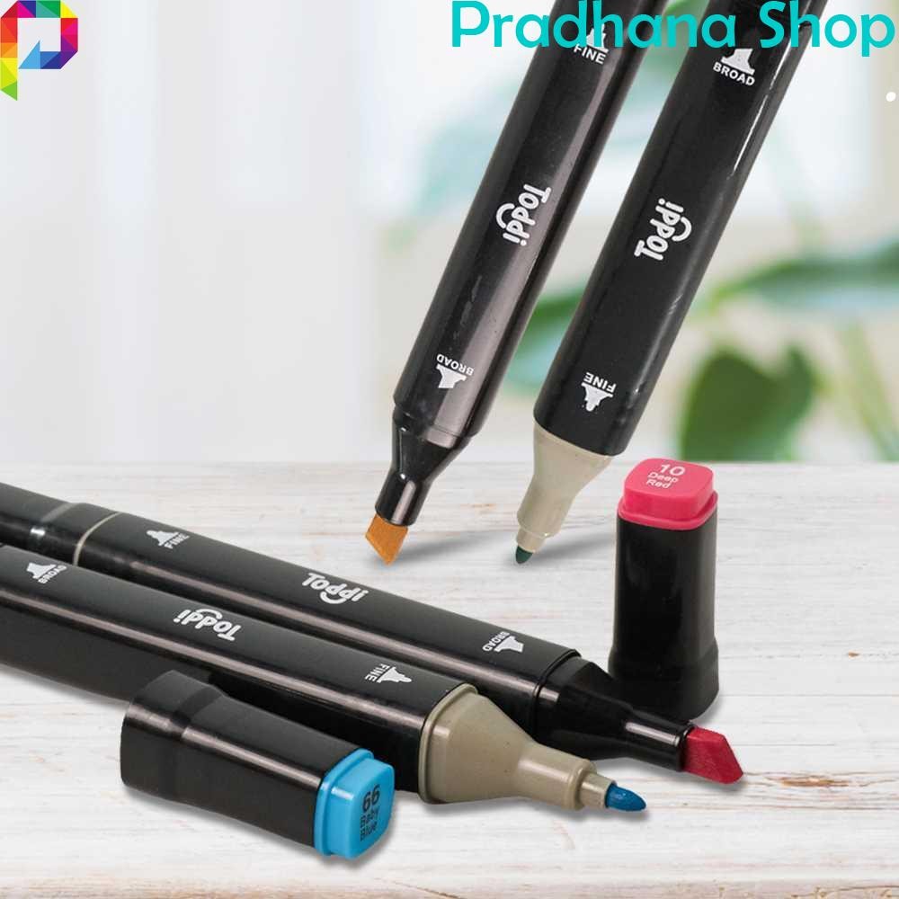 

Spidol Dua Sisi Ujung Pena Dual Side Art Sketch Marker Drawing Set 12 Color