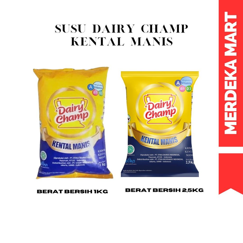 

SUSU KRIMER KENTAL MANIS SKM DAIRY CAMP BANTAL KEMASAN 1 KG DAN 2,5 KG