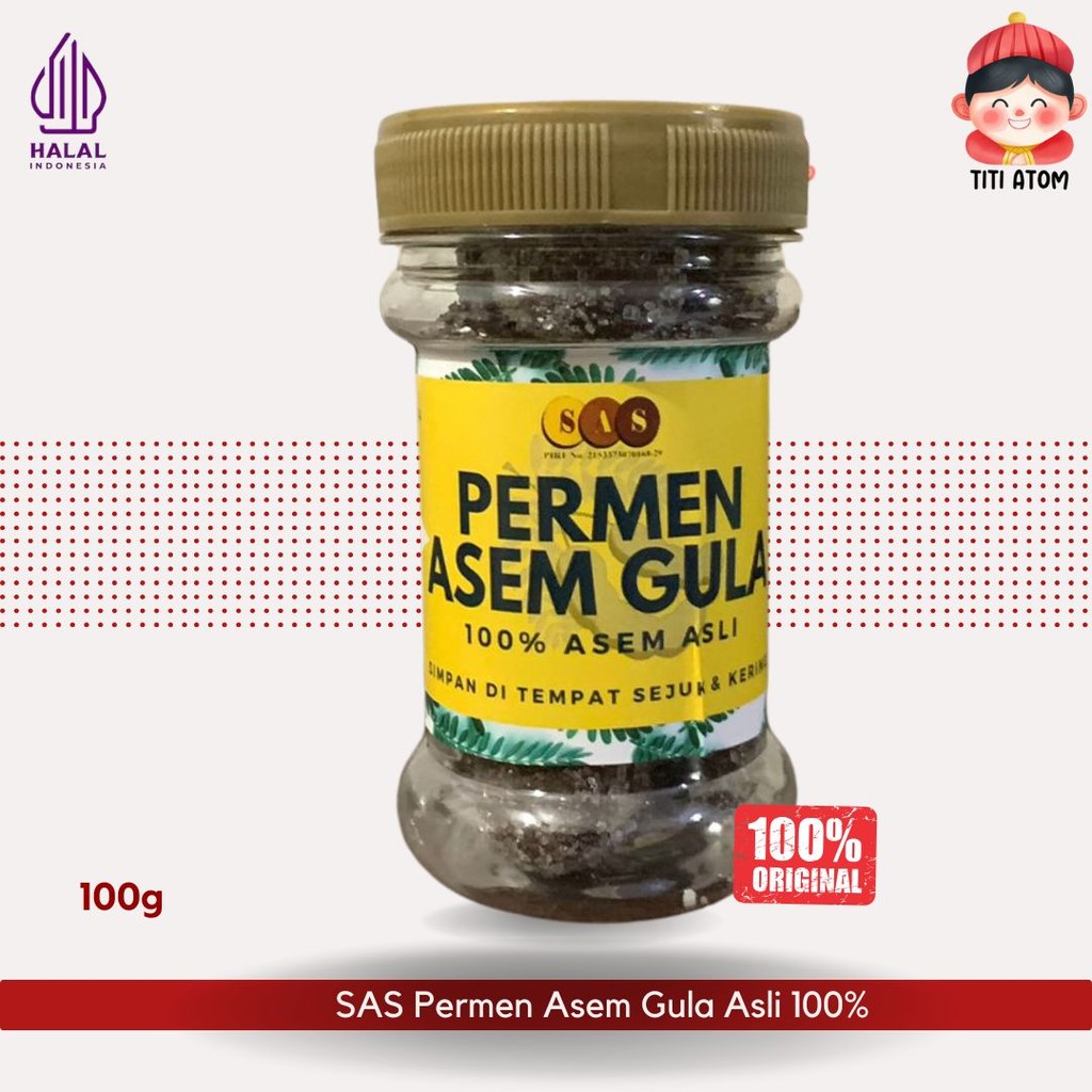 

SAS Permen Manisan Asem Gula Asli 100% Manis Kecut 100g