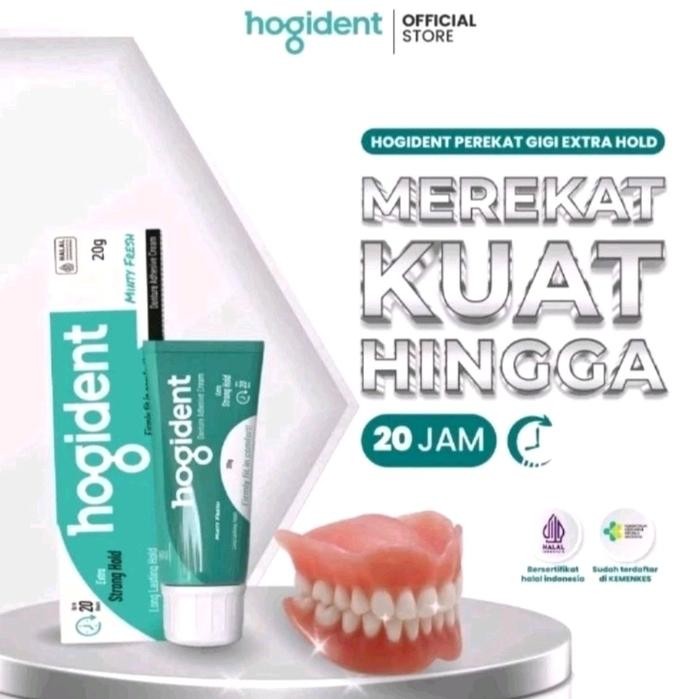 

HOGIDENT Lem Perekat Gigi Palsu 20gr dan 60gr tahan sampai 20jam - 20gr