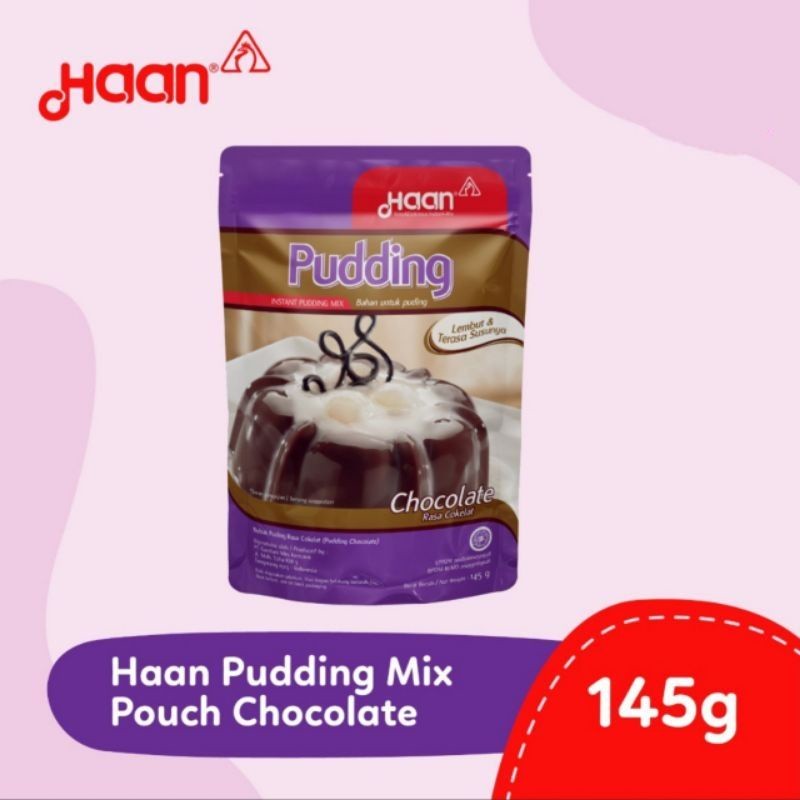 

haan puding mix pouch rasa coklat / strawberry / mangga 145 gram - ARM