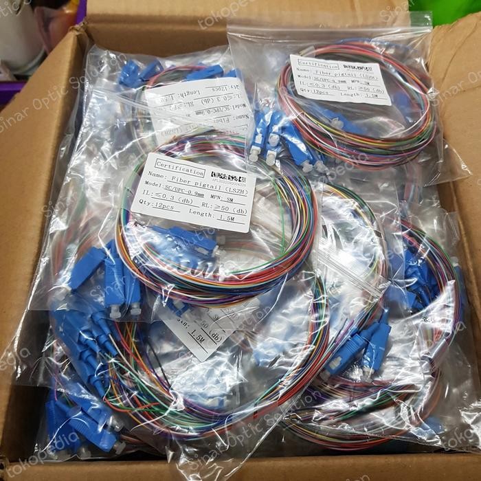 Pigtail SC upc / pigtail SC 12 core warna