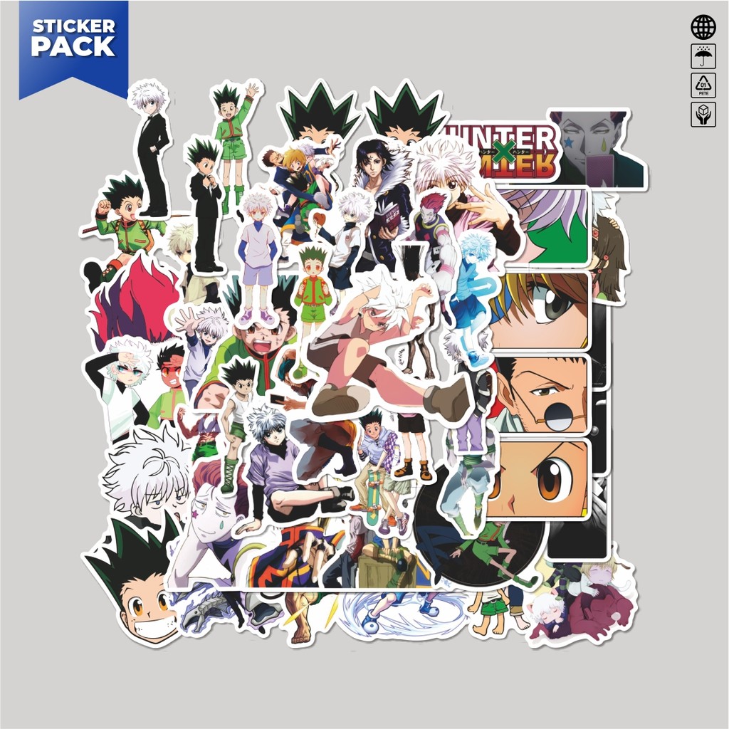 

[100PCS]Stiker Pack Sticker Anime Hunter X Hunter Aesthetic Vinyl Anti Air Dekorasi Sticker Laptop Buku Journal Koper Helm Casing HP Gitar Helm Skateboard