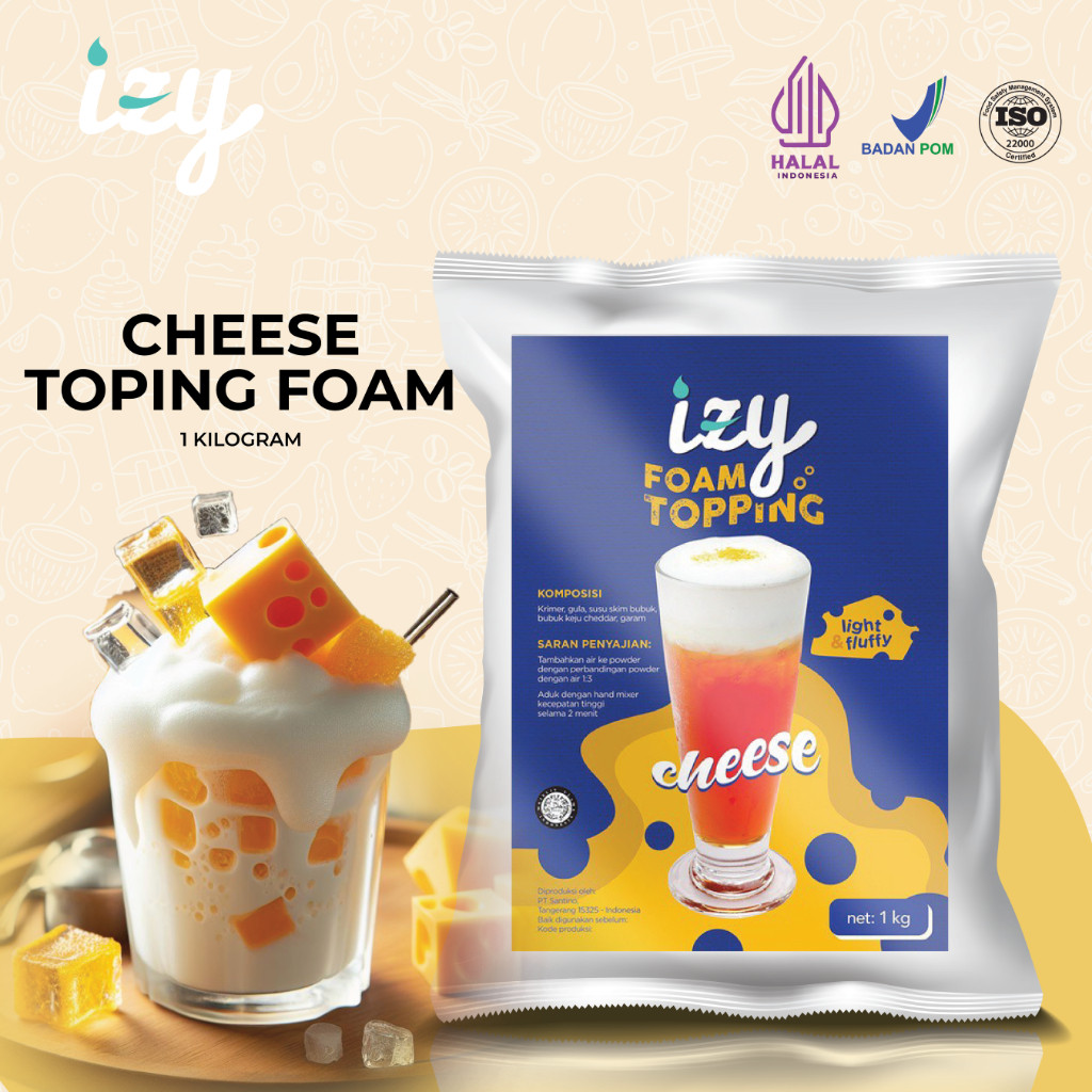 

Izy Premix Powder Cheese Foam - Bubuk Premix Topping Keju 1 Kg