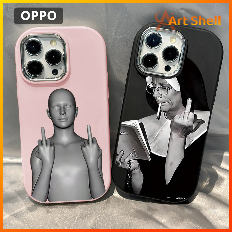 CASE Seorang biarawati yang merokok FOR OPPO A7 A5s A12 A3s A12E A15 A15s A35 A16 A16s A16K A16E A17