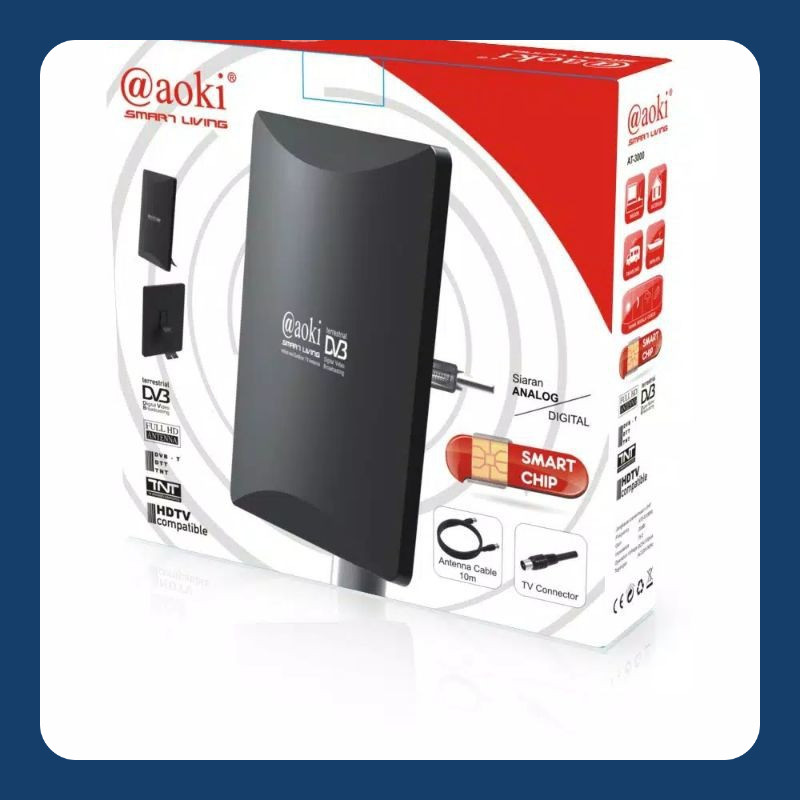 Antena Tv digital Aoki AT-3000 / Antena Tv Outdoor - Indoor / Antena Tv Aoki AT 3000 Digital Luar & 