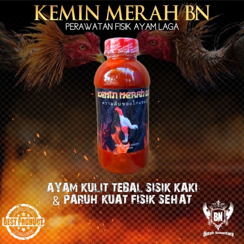 Booster Ayam Bangkok Beringas KEMIN MERAH CAIR BN Obat kulit sehat sisik kaki paruh keras kuat