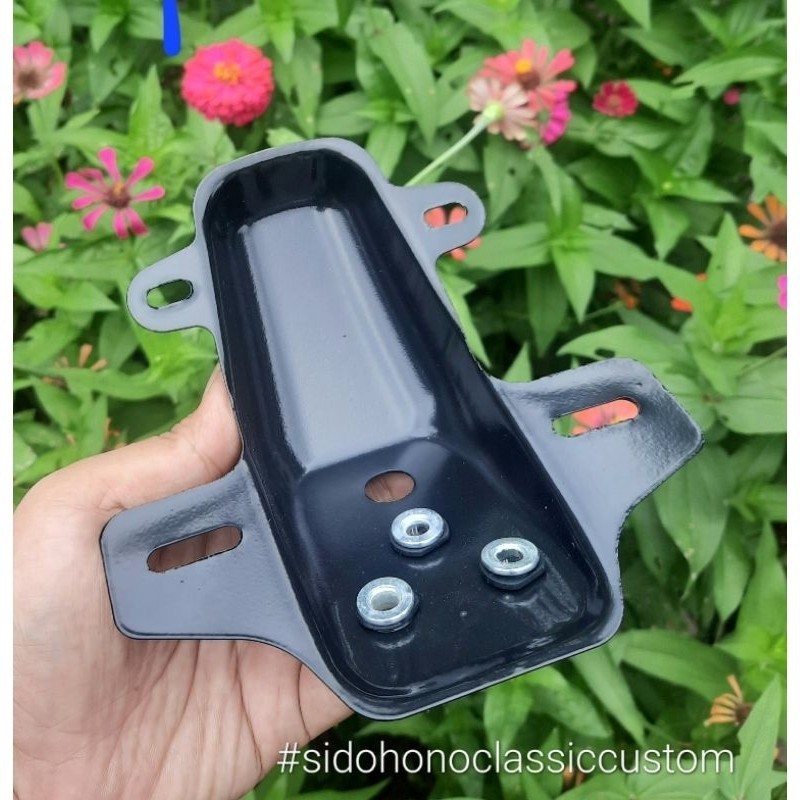 BISA COD Pangkon dudukan stoplamp lampu belakang CB Gl100 K5 besi tebal warna hitam BAGUS