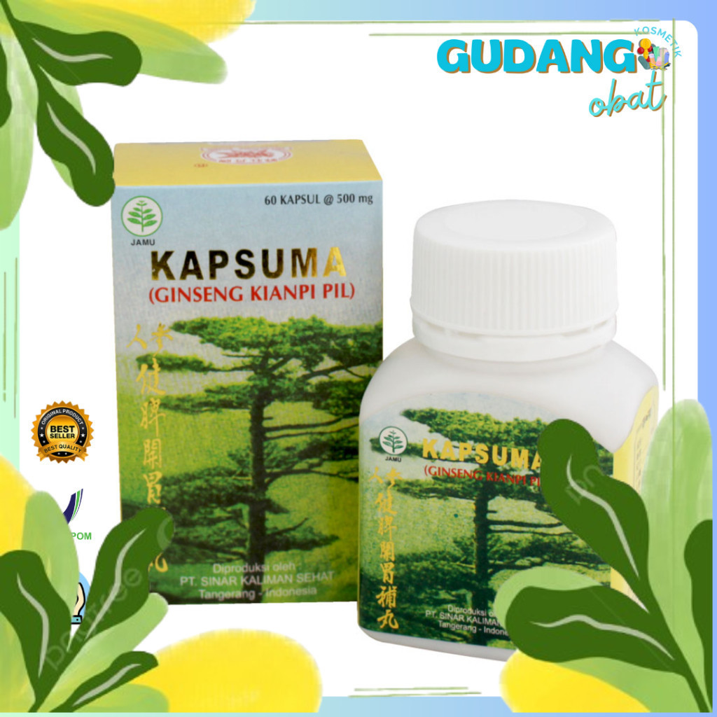 

BEBAS ONGKIR~ASLI ORIGINAL!!!! Kapsuma (Ginseng Kianpi Pil) 60'S BPOM - Penambah Nafsu Makan, Obat Penggemuk Badan apotektutop~