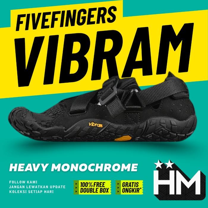 Vibram FiveFingers Black Barefoot Sandal Shoes S20MLC1 (Size 36-47)