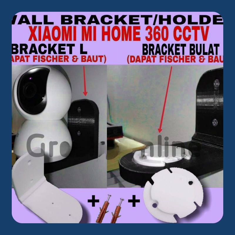 xiaomi 360 cctv cam Wall Mount / bracket tambahan