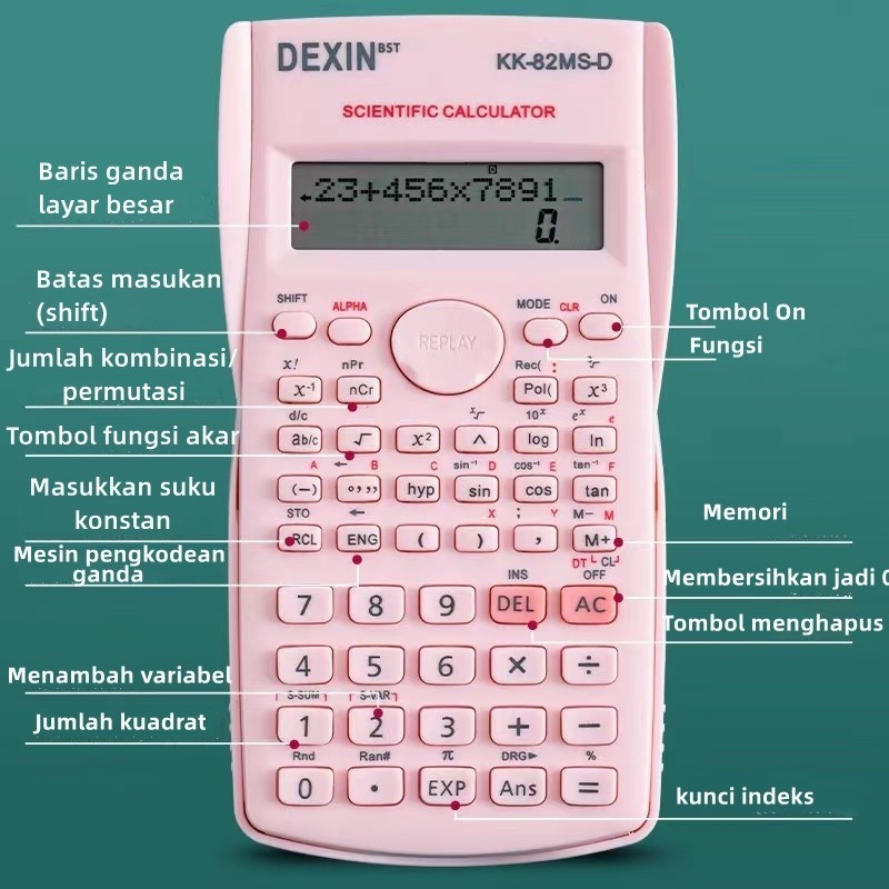 

Kalkulator Scientific Multi Color 24 Fungsi Kalkulasi 3 Warna 1700 Scientific Calculator