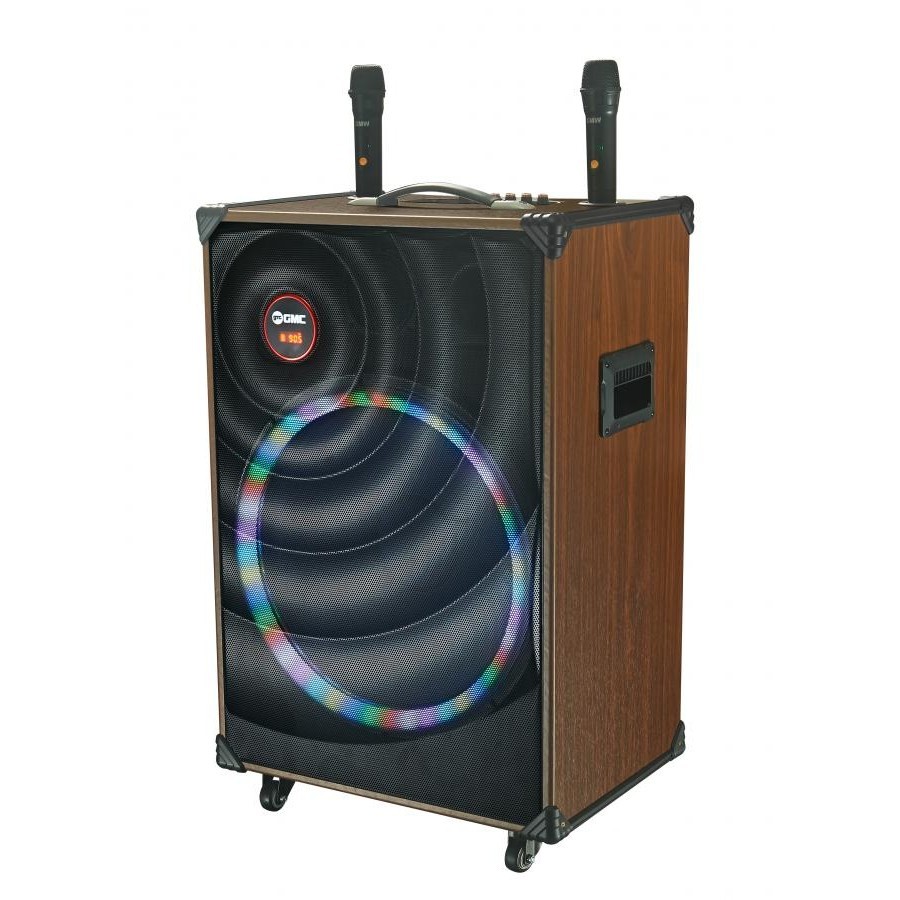 Speaker GMC 883J 883 J Portable Speaker18 Inci In Inch Karaoke Wireless Free 2 Mic Microphone Blueto