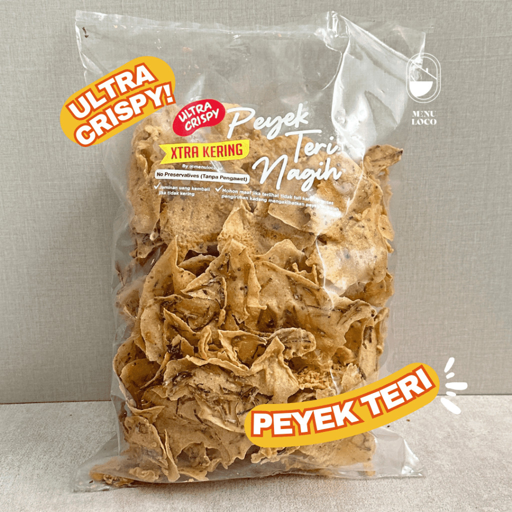 

Peyek kacang/teri/kecepe rawit Nagih @menuloco.id size sedang (pengiriman luar kota)
