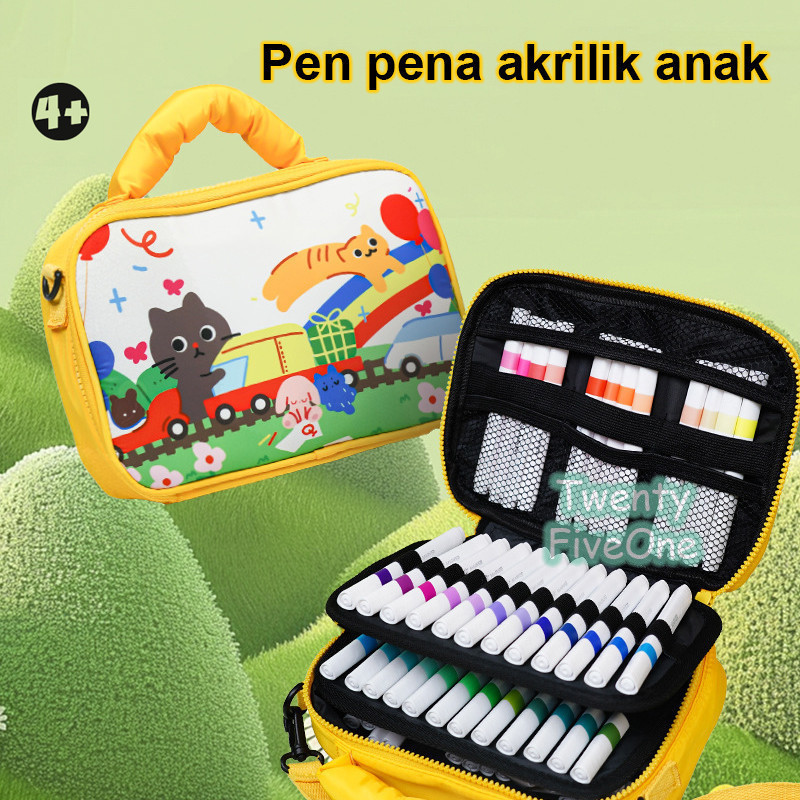 

Spidol Akrilik Tas Keju Lukisan Anak Pen Warna Air Berfungsi Berbilang Untuk Lukisan Anak-Anak
