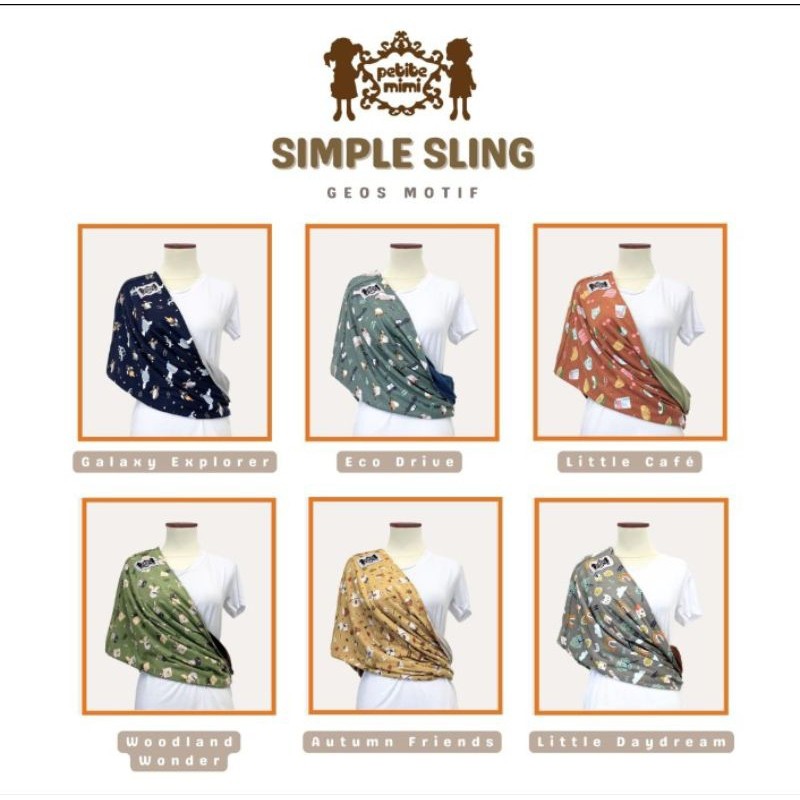 Petite Mimi - Gendongan Kaos (Geos) Simple Sling Petite Mimi