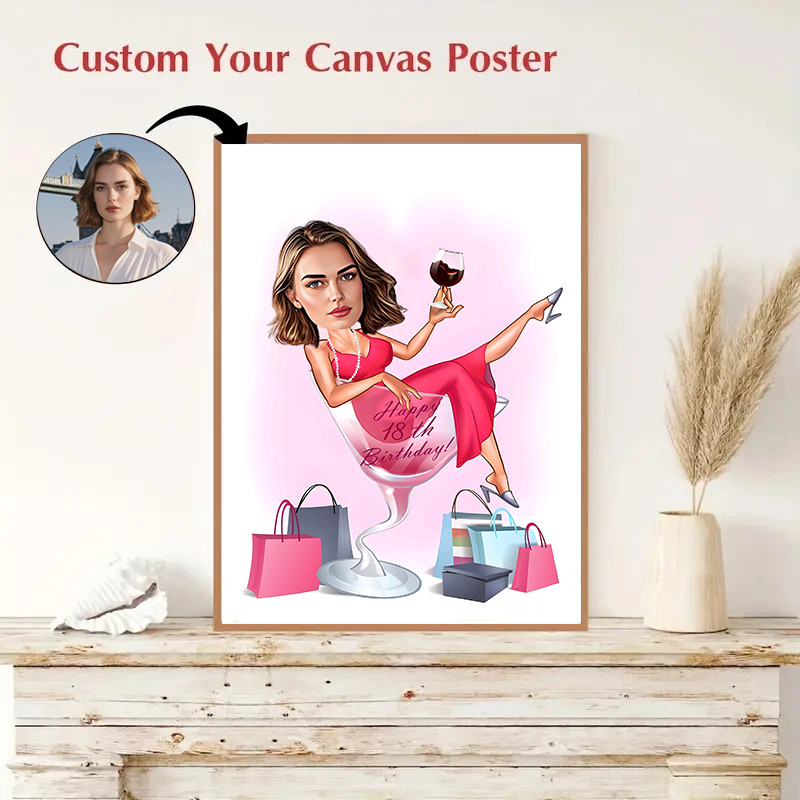 

Personalized Comics Cartoon Portrait Poster Printing, Creative Birthday Gifts, Customized Unique Birthday Decorations,Wall Decor