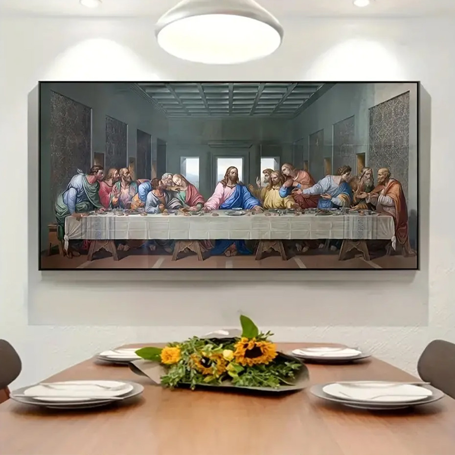 

1PC Famous The Last Supper Poster Leonardo Da Vinci's Classic Wall Art Canvas Painting Print Picture Living Room Home Decor
