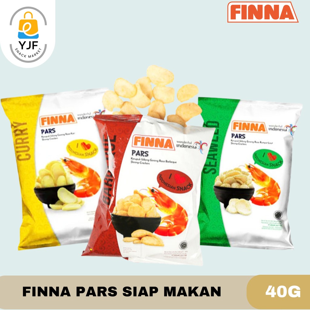 

Finna Pars 40gr Seaweed / Bbq / Curry Kerupuk Udang Finna Siap Makan