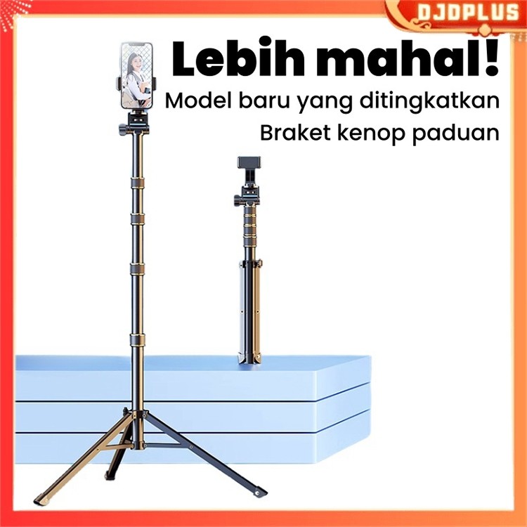 DJDPlus Tripod Handphone  2,1 Meter Besi Plus Mini ball head Holder/Tripod Hp Ring Light 2 Meter Liv