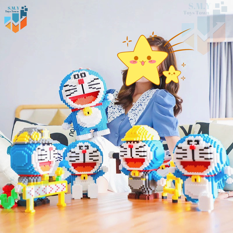 prabuaranSHOPSMY Toystown Nano Block Big Doraemon Series 3D Model, Mainan Blok Susun, Blok Konstruks
