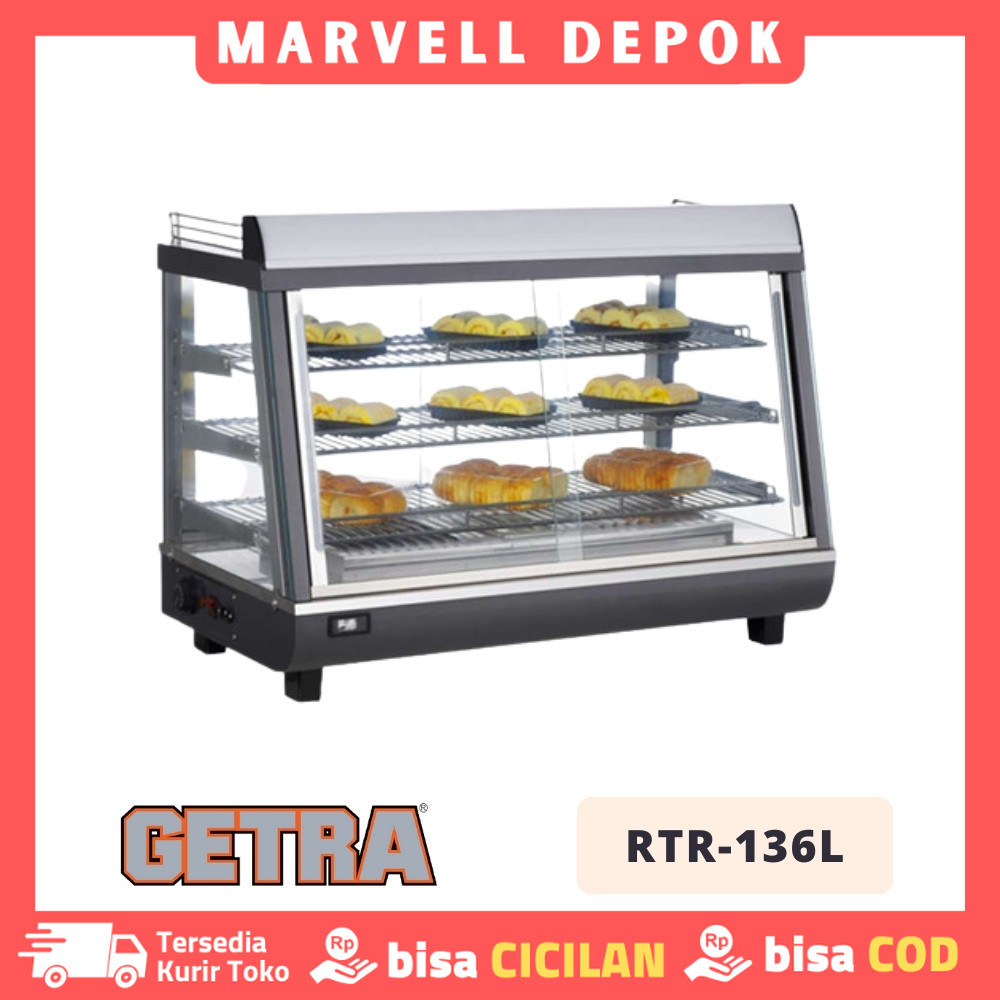 SHOWCASE WARMER GETRA RTR-136L ETALASE FRIED CHICKEN PENGHANGAT MAKANAN ORIGINAL